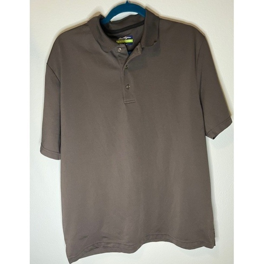 Ben Hogan Performance Gold Polo Men's XL Gray Moisture Ticking EUC